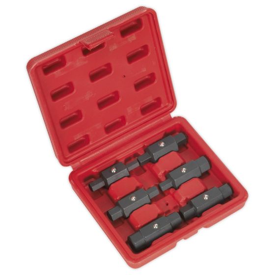 Oil Drain Plug Key Set 6pc Double End Sealey Part No. AK658