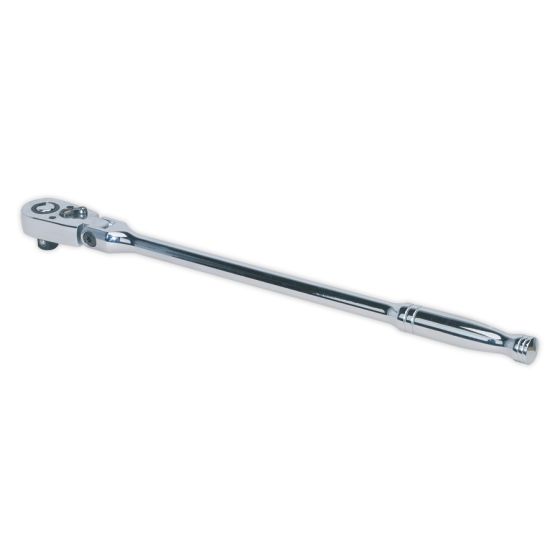 Ratchet Wrench Flexi-Head 445mm 1/2"Sq Drive Pear-Head Flip Reverse Sealey Part No. AK662F