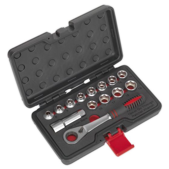 Socket Set 14pc Go-Through Low Profile WallDrive Metric Sealey Part No. AK6926