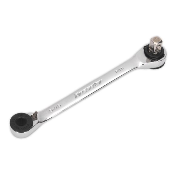 Ratchet Spanner 1/4"Hex x 5/16"Hex Drive with 1/4"Sq Drive Adaptor Sealey Part No. AK6967