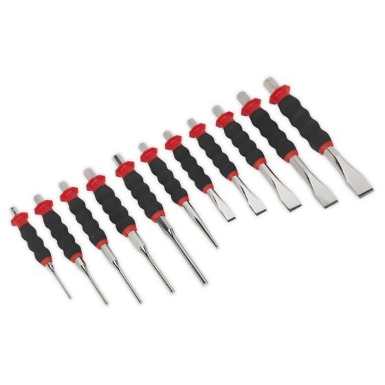 Sheathed Punch & Chisel Set 11pc Sealey Part No. AK9135