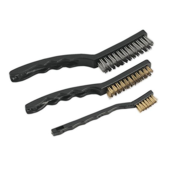 Wire Brush Set Auto Engineer's 3pc Sealey Part No. AK9801