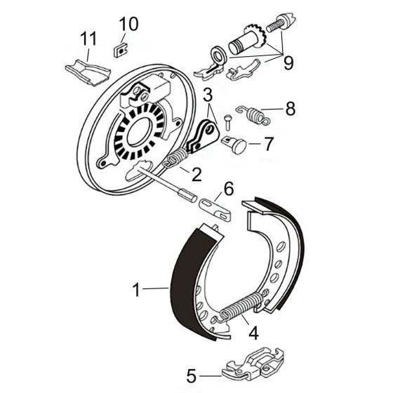 Brake Shoe Assembly for VT1