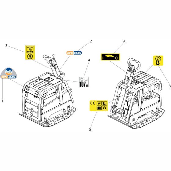 Decals for Altrad Belle RPC55 Reversible Plate