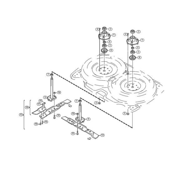 Blade System for Stihl/ Viking AME 442 Ride on Mowers