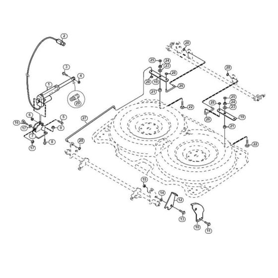 Height Adjustment (Electrical) for Stihl/ Viking AME 842 HD Ride on Mowers