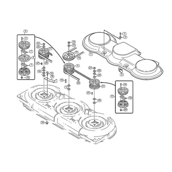 Blade Drive  for Stihl/ Viking AME 848 Ride on Mowers