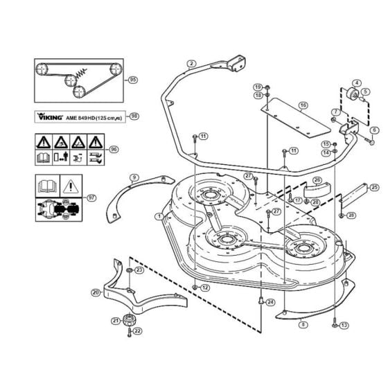 Housing  for Stihl/ Viking AME 849 HD Ride on Mowers