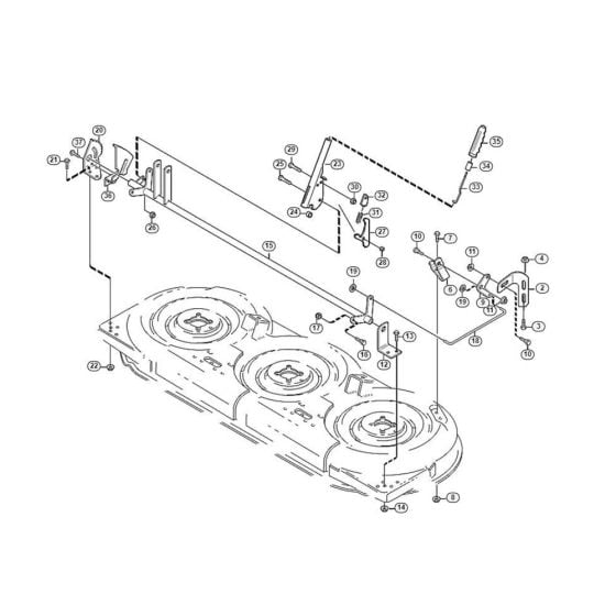 Height Adjustment (Manual) for Stihl/ Viking AMM 848 Ride on Mowers