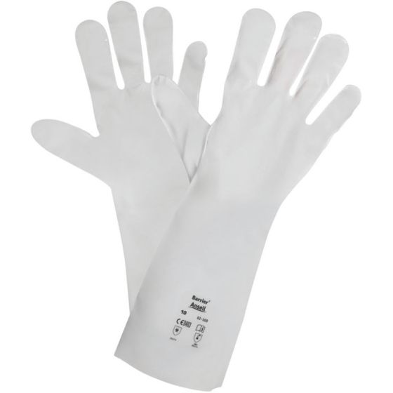 Ansell Barrier 02-100 Glove Chemical Resistant 5 Layer Laminated White LGE