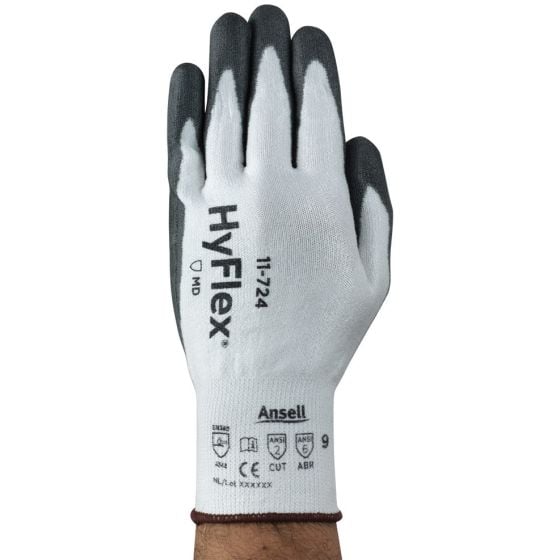 Ansell Hyflex 11-724 Glove Cut Resistant Yarn Level 4 NBR Palm Coating M