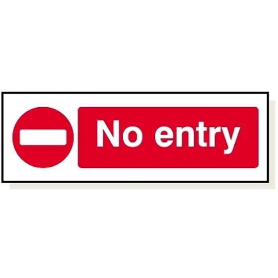 No Entry S/Adhesive