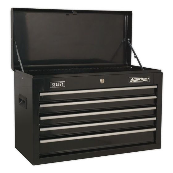 Topchest 5 Drawer with Ball Bearing Slides - Black Sealey Part No. AP225B