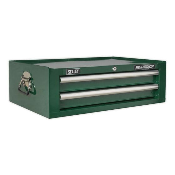 Mid-Box 2 Drawer with Ball Bearing Slides - Green Sealey Part No. AP26029TBRG