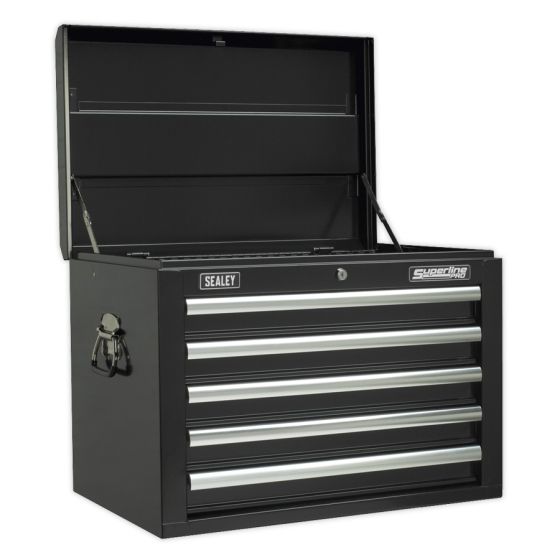 Topchest 5 Drawer with Ball Bearing Slides - Black Sealey Part No. AP26059TB