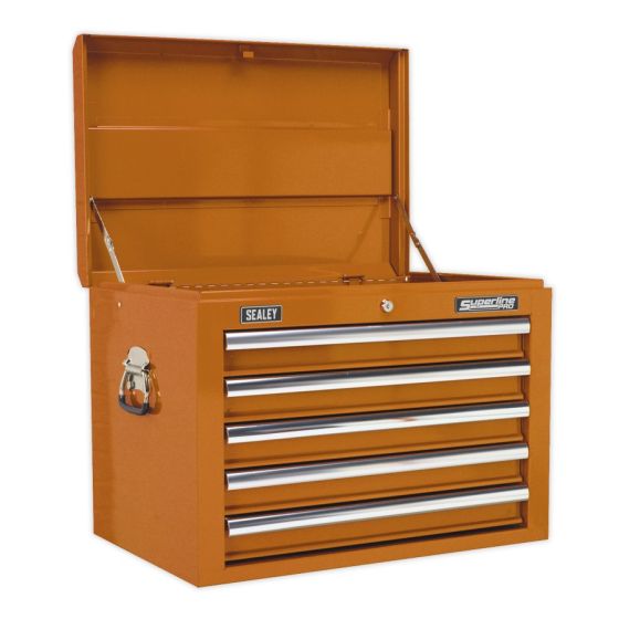 Topchest 5 Drawer with Ball Bearing Slides - Orange Sealey Part No. AP26059TO