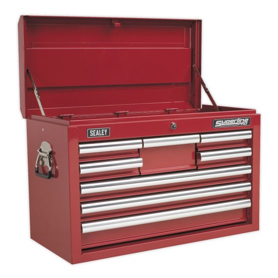 Topchest 8 Drawer with Ball Bearing Slides - Red Sealey Part No. AP33089