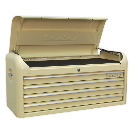 Topchest 4 Drawer Wide Retro Style - Cream Sealey Part No. AP41104