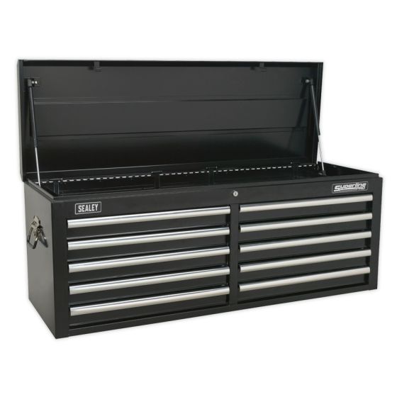 Topchest 10 Drawer with Ball Bearing Slides - Black Sealey Part No. AP5210TB