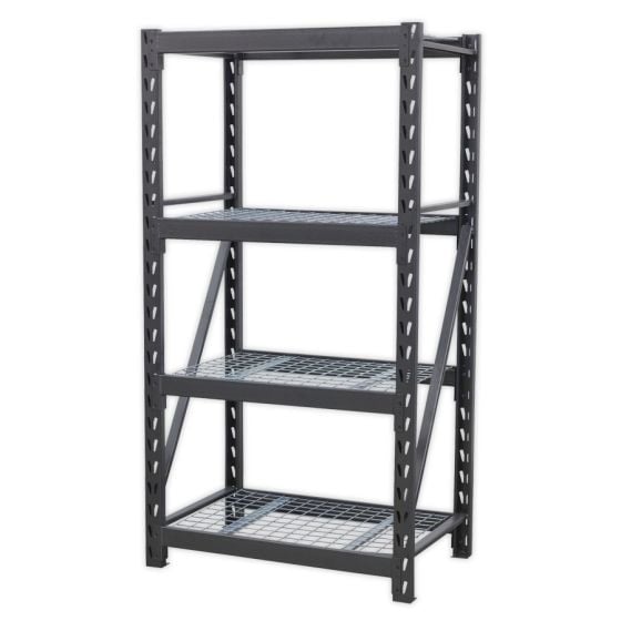 Heavy-Duty Racking Unit with 4 Mesh Shelves 640kg Capacity Per Level 980mm Sealey Part No. AP6372