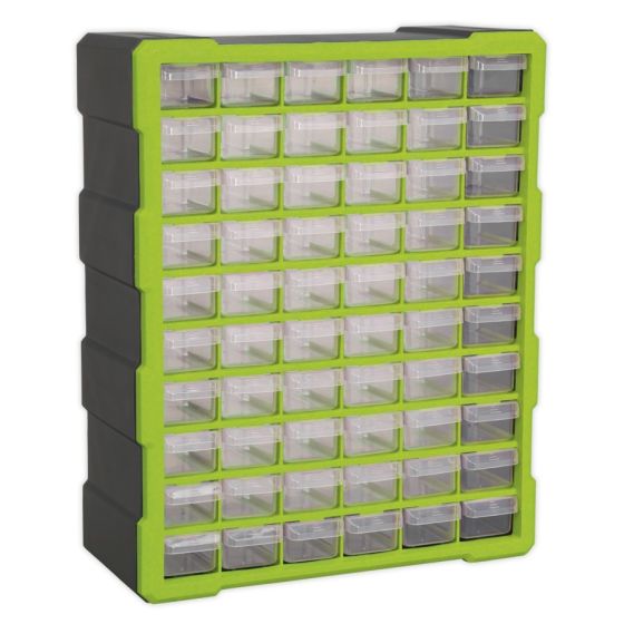 Cabinet Box 60 Drawer - Hi-Vis Green/Black Sealey Part No. APDC60HV