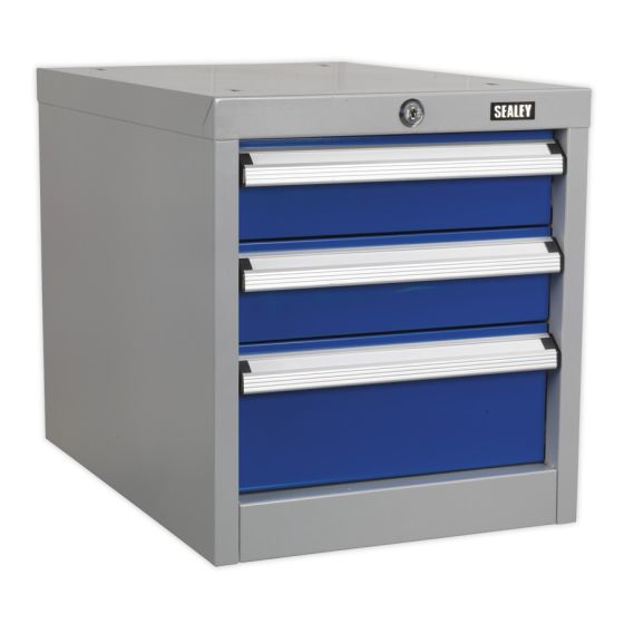 Industrial Triple Drawer Unit for API Series Workbenches Sealey Part No. API16