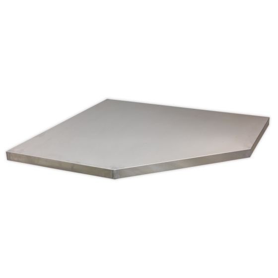 Stainless Steel Worktop for Modular Corner Cabinet 865mm Sealey Part No. APMS60SS