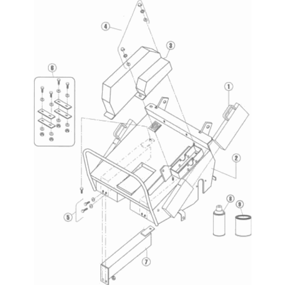 Main Frame Right Side Assembly-2 for Husqvarna AR25 Lawn Care Equipment