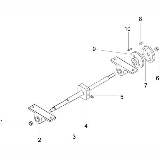 Arbor Shaft Setup Assembly for Altrad Belle Claymore Floor Saw