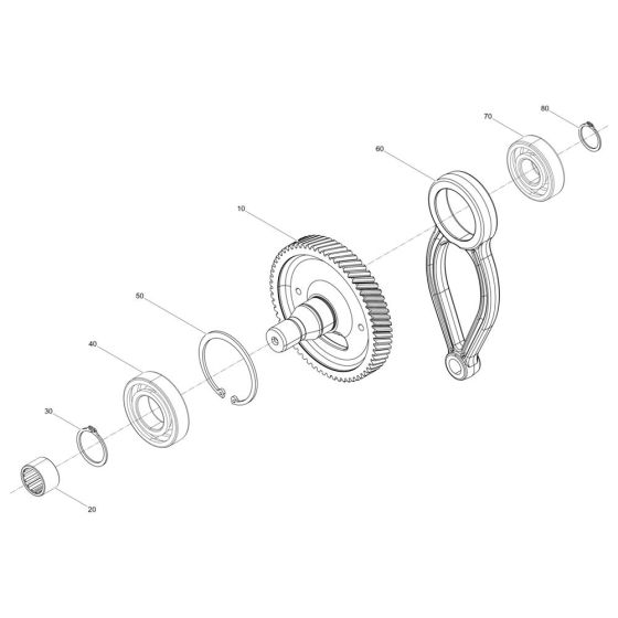 Crank Gear Assembly for AS68e