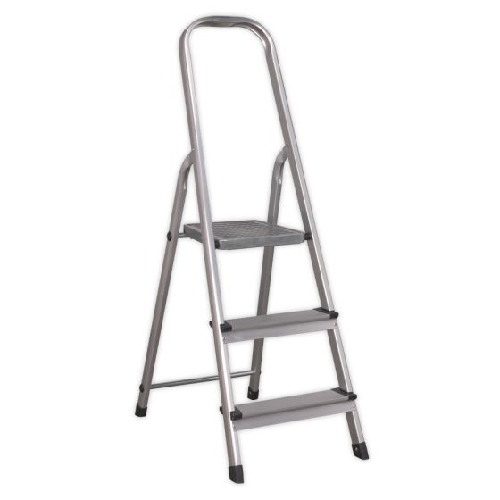 Aluminium Step Ladder 3-Tread EN 131 Sealey Part No. ASL3S