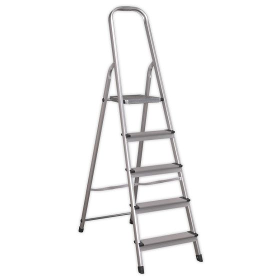 Aluminium Step Ladder 5-Tread EN 131 Sealey Part No. ASL5