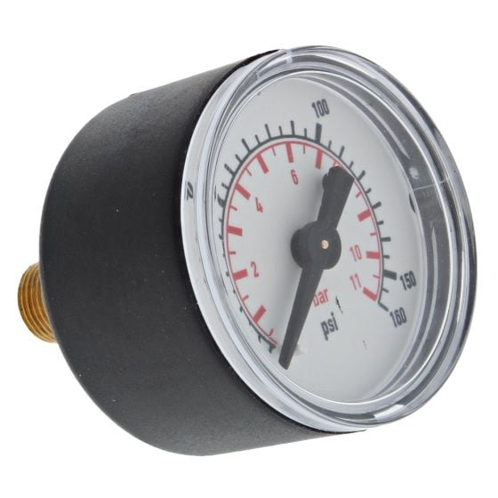 PCL Pressure Gauge 0-160 Psi & 0-11 Bar, R 1/8" Inlet - OEM No. ATG4