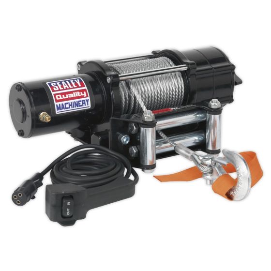 ATV/Quad Recovery Winch 2040kg (4500lb) Line Pull 12V Sealey Part No. ATV2040