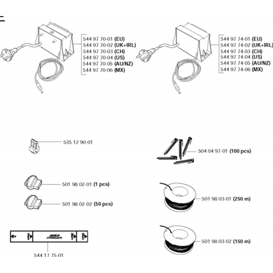 Installation Accessories Assembly for Husqvarna Automower 210C