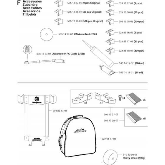 Accessories Assembly for Husqvarna Automower 210C