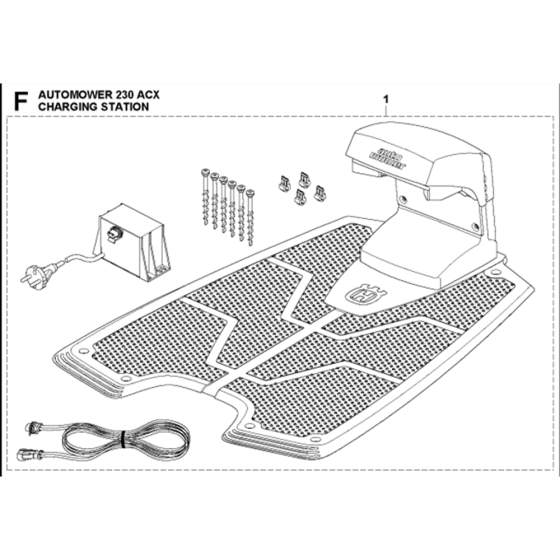 Charging Station-1 Assembly for Husqvarna Automower 230 ACX