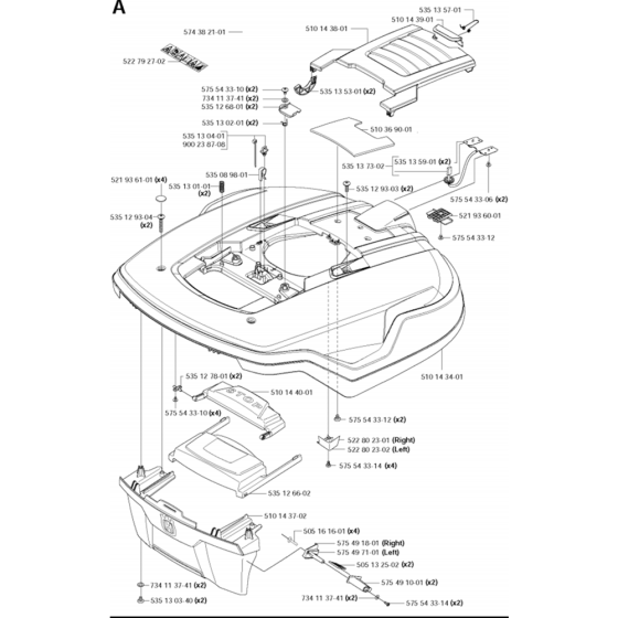 Cover Assembly for Husqvarna Automower 260 ACX