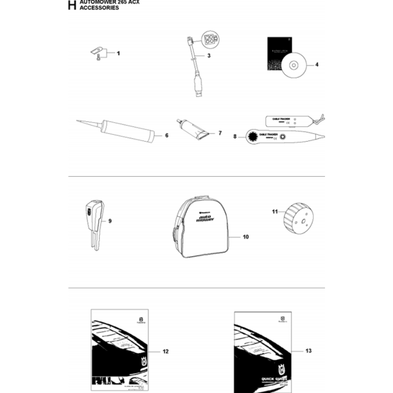 Accessories-1 Assembly for Husqvarna Automower 265 ACX