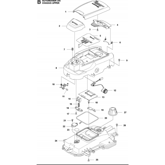 Chassis Upper Assembly for Husqvarna Automower 305