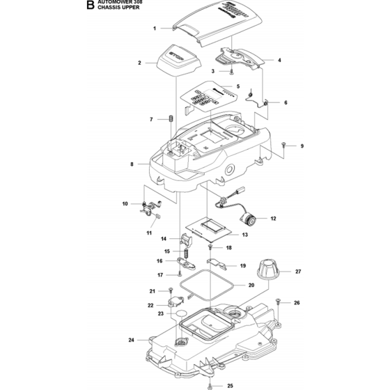 Chassis Upper Assembly for Husqvarna Automower 308