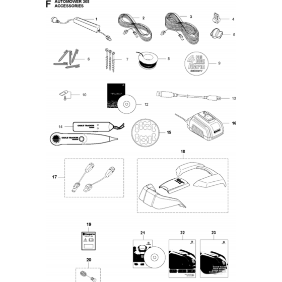 Accessories Assembly for Husqvarna Automower 308