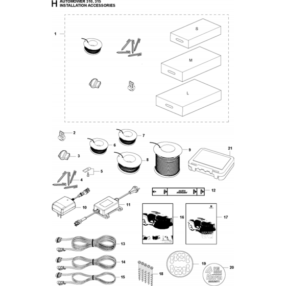 Installation Accessories Assembly for Husqvarna Automower 315