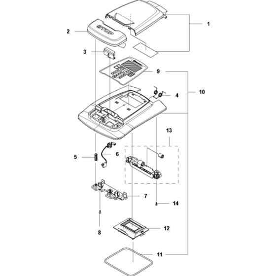 Centre Console Assembly for Husqvarna Automower 315X