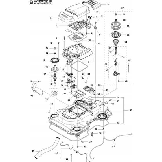 Chassis Upper Assembly for Husqvarna Automower 320