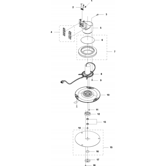 Blade Motor and Cutting Equipment Assembly for Husqvarna Automower 320