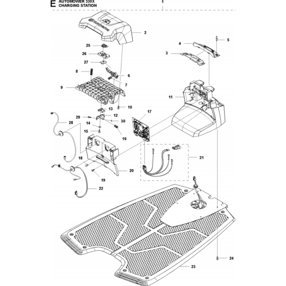 Charging Station Assembly for Husqvarna Automower 330X