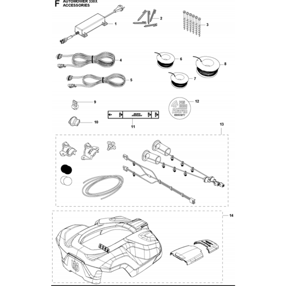 Accessories Assembly for Husqvarna Automower 330X