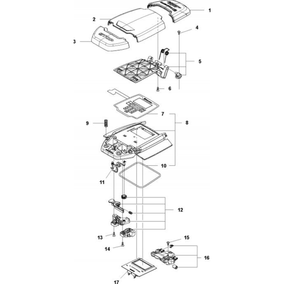 Center Consol Assembly for Husqvarna Automower 420