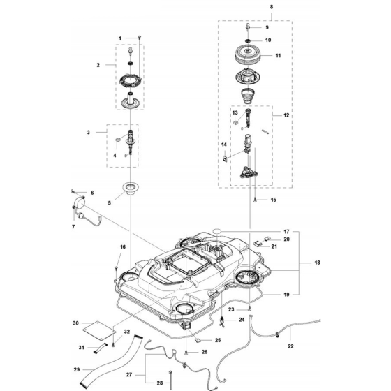 Chassis Upper Assembly for Husqvarna Automower 430X